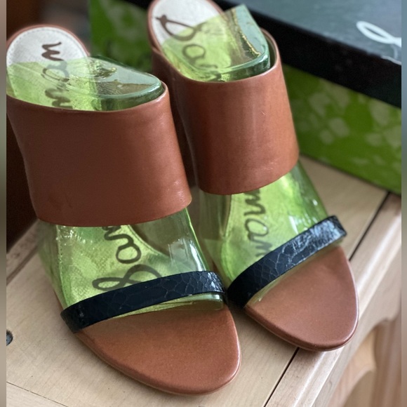 Sam Edelman two toned block heel, size 9 - Picture 2 of 4